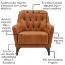 Ver imagem 5 de Poltrona Decorativa Capitone Sasha Pes Madeira Courino Tcs 727 Moll