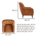 Ver imagem 3 de Poltrona Decorativa Capitone Sasha Pes Madeira Courino Tcs 727 Moll