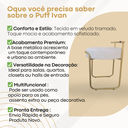 Ver imagem 3 de Puff Iva Banqueta Penteadeira Quarto Sala Camarim Dourado Cinza-escuro