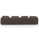 Ver mais imagens de Sofá 5 Lugares com Chaise Direito Sala Living 328cm Arlo F04 Veludo Marrom - Lyam Decor