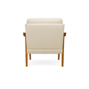 Ver imagem 5 de Conjunto Poltrona Flavia Estilo Mona Linho Bege Pés Madeira