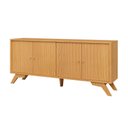 Ver imagem 2 de Balcão Buffet Aparador 180cm com 4 Portas Lisas com Puxadores Metálicos 100% MDF Dalla Costa Cor: