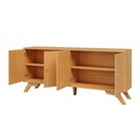 Ver imagem 4 de Balcão Buffet Aparador 180cm com 4 Portas Lisas com Puxadores Metálicos 100% MDF Dalla Costa Cor: