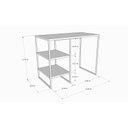 Ver imagem 3 de Aparador Industrial P/ Cervejeira C/2 Prateleiras 95x75x50cm