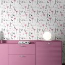 Ver imagem 4 de Papel de Parede Adesivo Lavável Quarto Feminino Juvenil Rosa Paris Teen