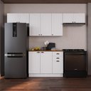 Ver imagem 1 de Armário de Cozinha Modulada Compacta Fidelitá Nara 100% MDF 4 Peças 280cm 10 Portas 2 Gavetas com