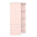 Ver imagem 5 de Quarto Bebe Infantil Doce Sonho Berço Reto Rodizio e Guarda Roupas 2 Portas 3 Gavetas Qmovi
