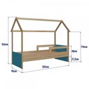 Ver imagem 4 de Cama Infantil Montessoriana sem Colchão Linha Infanto Aveiro Oak/Azul Secreto CCM010 Completa Móveis