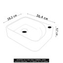Ver imagem 3 de Cuba Pia para Banheiro Retangular 36cm Jasmin C08 Cinza - Mpozenato