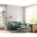 Ver imagem 6 de Papel de Parede Adesivo Losango Branco Geométrico 2,80m