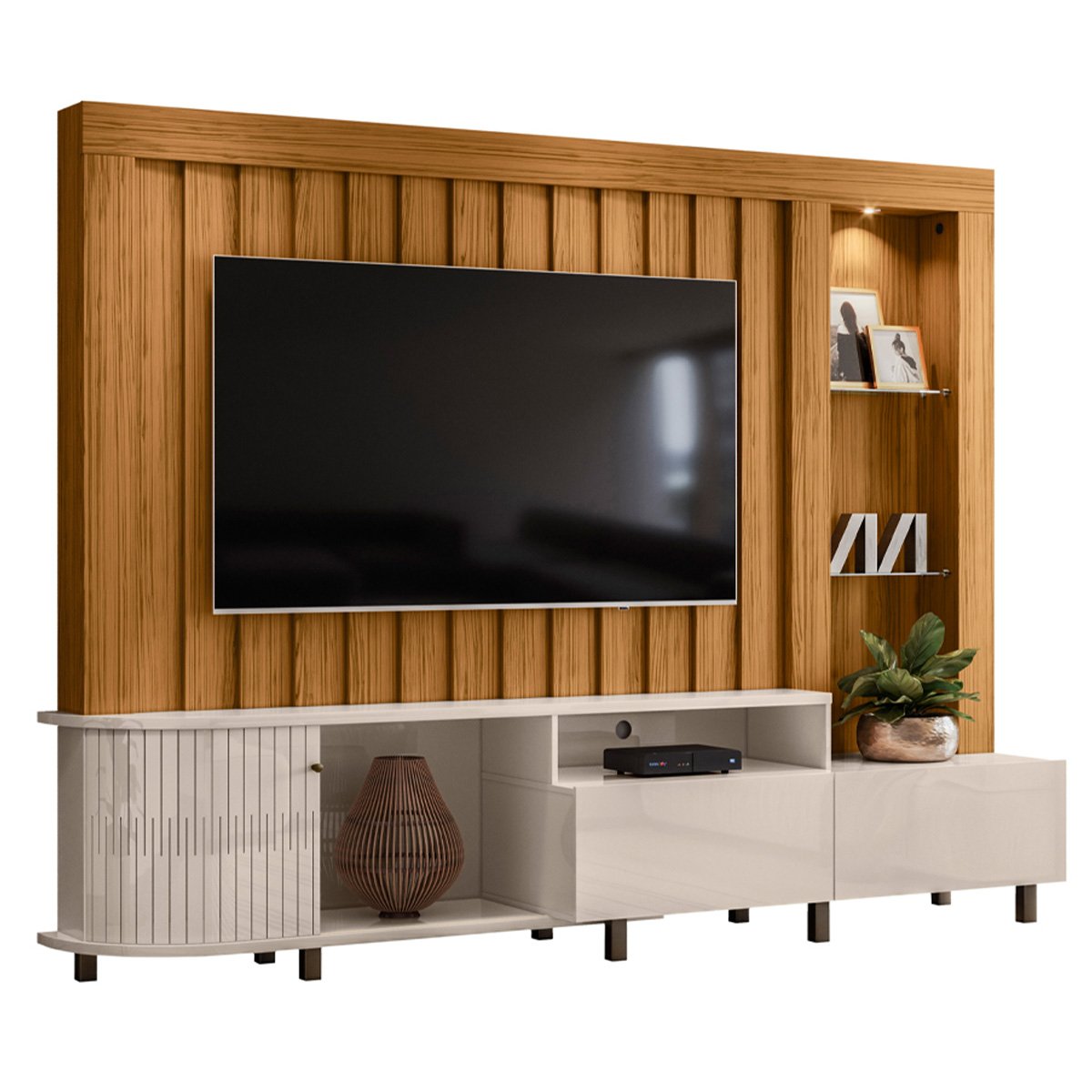 Home Theater Le Mans Tvs até 70” Naturale Off White 652130 Madetec