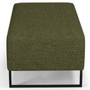 Ver imagem 6 de Puff Decorativo Sala de Estar Cléo 90cm Base de Ferro Preto W01 Linho Verde- Lyam Decor