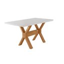 Ver imagem 1 de Mesa Sala de Jantar Star 120cm Tampo Canto Moeda Laqueado com Vidro Mobillare