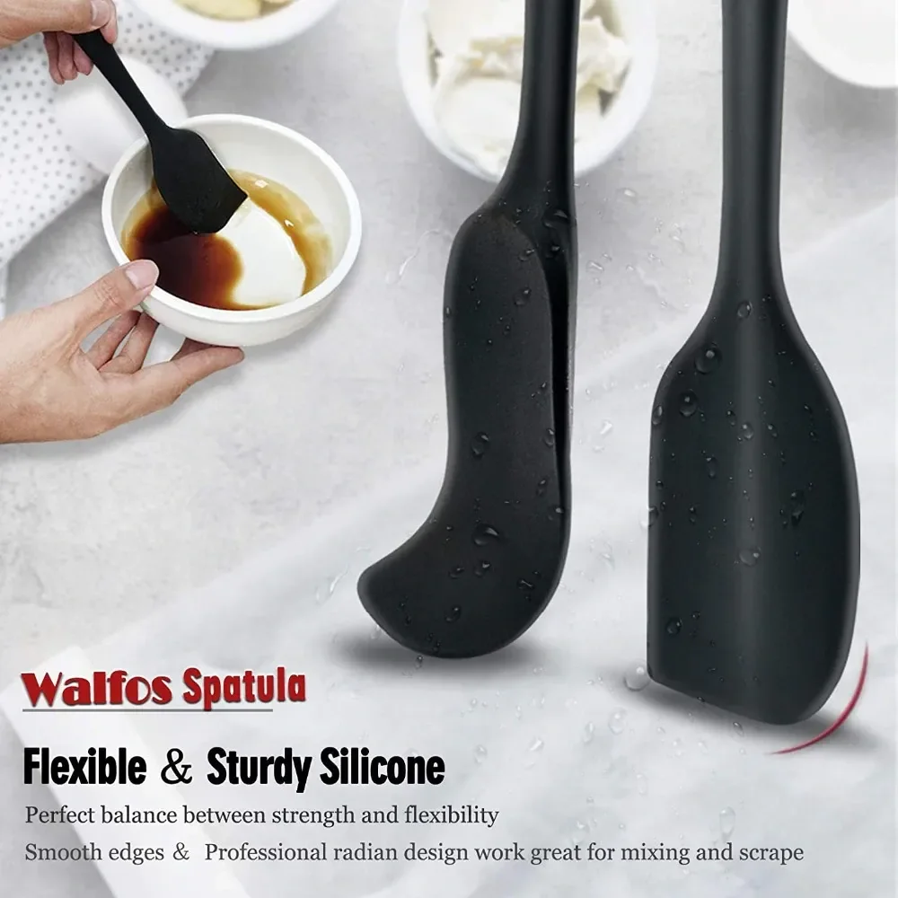 Colher de Silicone Walfos, Colher Essencial para Cozinha de Grau Alimentar, Resistente, Flexível - 3