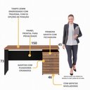 Ver imagem 3 de Escrivaninha Mesa Escritório 150cm 4 Gavetas Flex Multimóveis CR25317