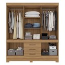 Ver imagem 3 de Guarda Roupa Casal 10 Portas e 3 Gavetas Hungria - Amêndola Touch