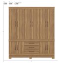 Ver imagem 2 de Guarda Roupa Casal 10 Portas e 3 Gavetas Hungria - Amêndola Touch