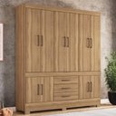 Ver imagem 1 de Guarda Roupa Casal 10 Portas e 3 Gavetas Hungria - Amêndola Touch