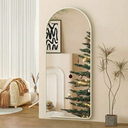 Ver imagem 2 de Espelho Grande Oval Base Reta com Moldura Metal Corpo Inteiro 170 X 70 Cm C/suporte de Chão