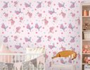 Ver imagem 2 de Papel de Parede Infantil - Coelhos e Corações Arte Destaque 2 Metros