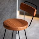 Ver imagem 2 de Jogo Mesa Bistrô 2 Banquetas Alta Com Encosto Bar Cozinha Balcão - ÉdeCasaMóveis