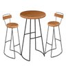 Jogo Mesa Bistrô 2 Banquetas Alta Com Encosto Bar Cozinha Balcão - ÉdeCasaMóveis                                                                - 1