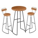 Ver imagem 1 de Jogo Mesa Bistrô 2 Banquetas Alta Com Encosto Bar Cozinha Balcão - ÉdeCasaMóveis