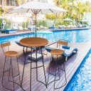 Ver mais imagens de Jogo Mesa Bistrô 2 Banquetas Alta Com Encosto Bar Cozinha Balcão - ÉdeCasaMóveis