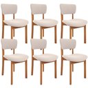 Ver imagem 1 de Kit 06 Cadeiras para Sala de Jantar Cozinha Living Estofada Dara L02 Suede Bege - Lyam Decor