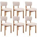 Ver imagem 1 de Kit 06 Cadeiras para Sala de Jantar Cozinha Living Estofada Dara L02 Suede Bege - Lyam Decor