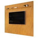 Ver imagem 2 de Painel para TV Trento 275 Ripado Off White Cedro com Bancada Ariana- DJ Móveis
