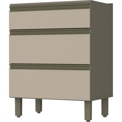 Balcão Henn Connect 3 Gavetas Sem Tampo 60 cm C63-35