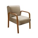 Ver imagem 3 de Kit 02 Poltronas Anita Cadeira Decorativa Recepção Escritório Quarto Sala - Linho Marrom