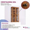 Ver imagem 6 de Cristaleira Estante Sol Madeira Maciça Pinus com 2 Portas
