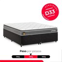 Ver imagem 4 de Cama Box Baú Queen Bipartido Preto + Colchão Life D33 Pillow Top 61x158x198cm Cinza- e-Shop Casa