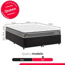 Ver imagem 3 de Cama Box Baú Queen Bipartido Preto + Colchão Life D33 Pillow Top 61x158x198cm Cinza- e-Shop Casa