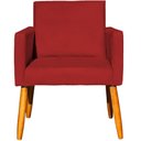 Ver imagem 2 de Kit 8 Poltronas Nina para Recepção Suede Cores Pé Palito 30cm Castanho - Suede