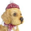 Ver imagem 3 de Escultura Cachorro Natalino Marrom Pet Mania 18cm