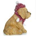 Ver imagem 6 de Escultura Cachorro Natalino Marrom Pet Mania 18cm