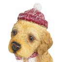 Ver imagem 4 de Escultura Cachorro Natalino Marrom Pet Mania 18cm