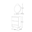 Ver imagem 4 de Conjunto Beatriz 60cm com Pés Espelho Gota - Fabribam Branco/catedral