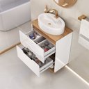 Ver imagem 3 de Conjunto Beatriz 60cm com Pés Espelho Gota - Fabribam Branco/catedral