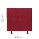 Ver imagem 2 de Cabeceira Estofada Istambul Capitonê 90cm Solteiro Box Quarto Corino Vermelho - Gat Magazine