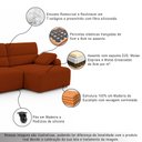 Ver imagem 7 de Sofá Sala de Estar Polo Retrátil Reclinável Bipartido 200cm 2 Lugares Linho Terracota M1 - Monari de