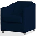 Ver imagem 1 de Poltrona Decorativa Luiza Suede Azul Marinho