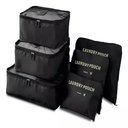 Ver imagem 1 de Organizador Mala Viagem Kit Completo 6 Peças Necessaire Porta Guarda Roupas Sapatos Biquini