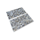 Ver imagem 1 de Kit Passadeira 70x40cm em Couro Tons Cinza Claro Quadriculado Placas 5cm