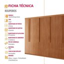 Ver imagem 3 de Guarda Roupa Casal Avant Mdf com 8 Portas 4 Gavetas Moderna Naturalle sem Pés