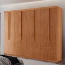 Ver imagem 1 de Guarda Roupa Casal Avant Mdf com 8 Portas 4 Gavetas Moderna Naturalle sem Pés