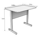 Ver imagem 3 de Mesa de Escritório Economica Básica Azul 0,80x0,60m